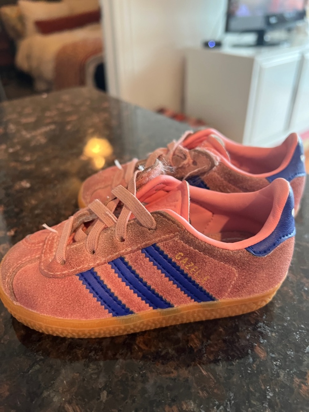 Adidas Toddler Pink Gazelles size 6